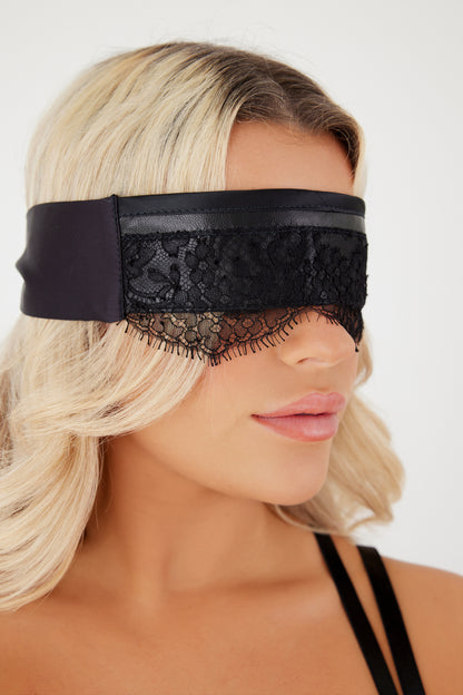 Leather & Lace Mask - Luxury Kink Play
