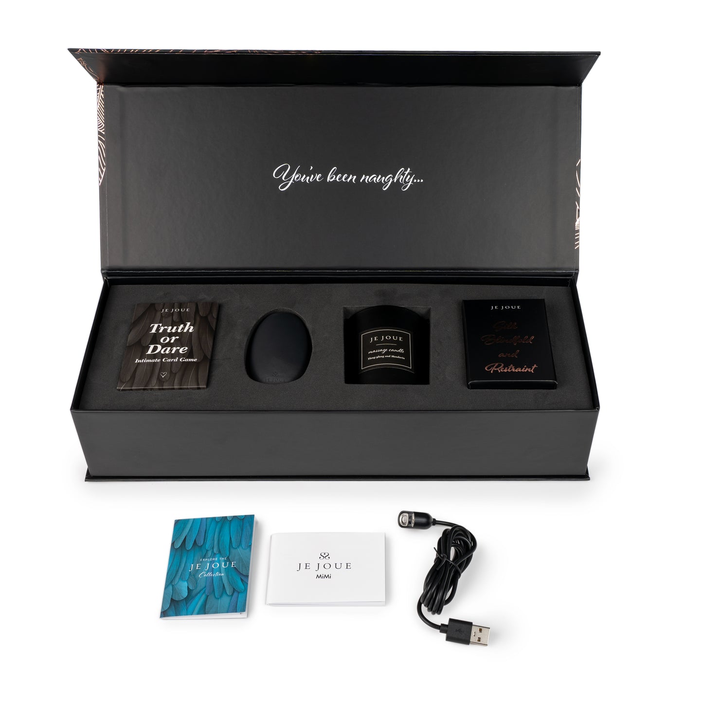 Open box of Nice and Naughty Set