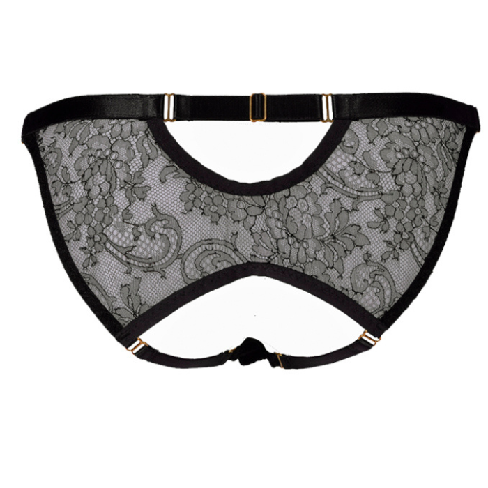 Annabel lace backless briefs on white background